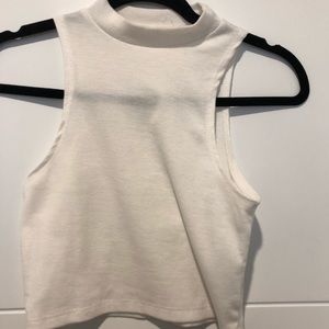 White Sweater Crop Top